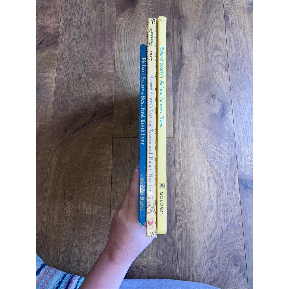 3x Richard Scarry Hardcover Books Animal Nursery Best first book cars ans trucks